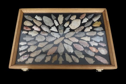 12x18" Walnut Frame Of Points Found In Kentucky EX: Jeff Thompson