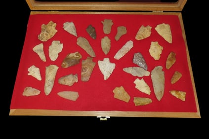 12x18" Walnut Frame Of Points From Florida And Georgia And Midwestern States EX: Jeff Thompson