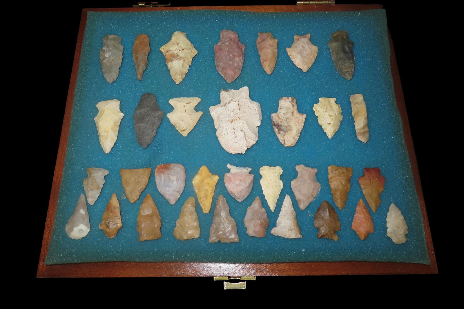 10x8" Wooden Frame Of Points Found In Florida And Georgia From 1968-2023 EX: Jeff Thompson (1 of 8)