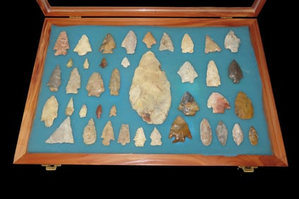 12x18" Walnut frame With Points Found In Florida And Georgia from 1968-2023 EX: Jeff Thompson