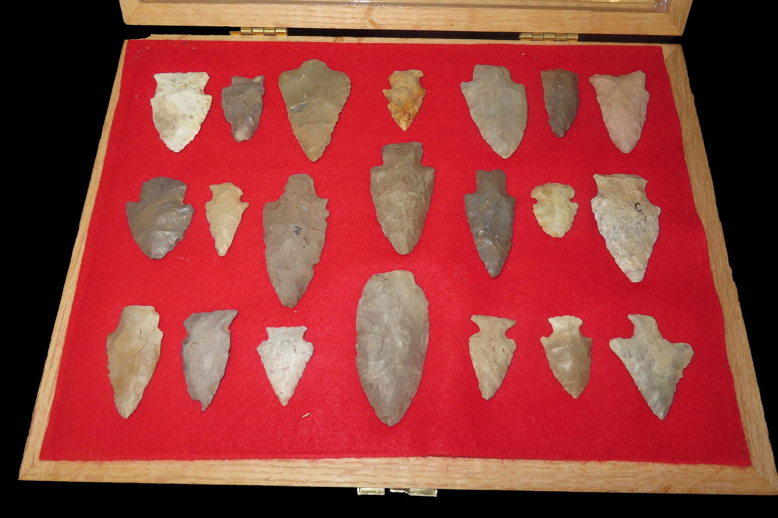 10x10" Walnut Frame With Points Found In Florida and Georgia Found From 1968 To 2023 EX: Jeff (1 of 8)