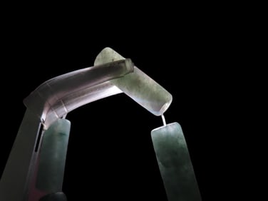 24" Strand of Pre-Columbian Tairona/Mayan Jade Beads, South America