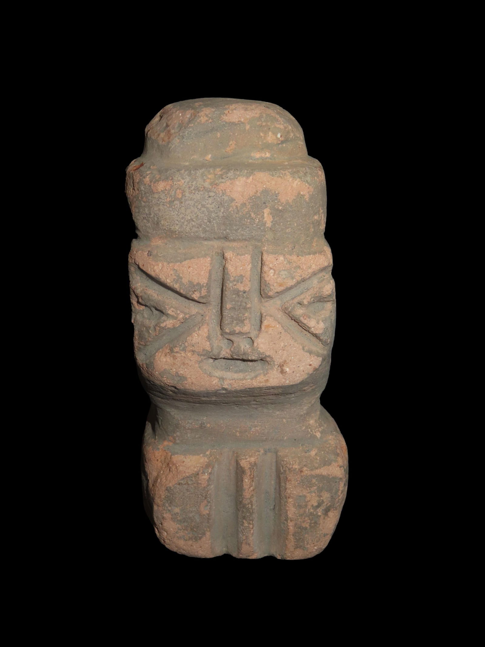 4 5/8" Pre-Columbian Limestone Effigy Idol, South America (1 of 10)