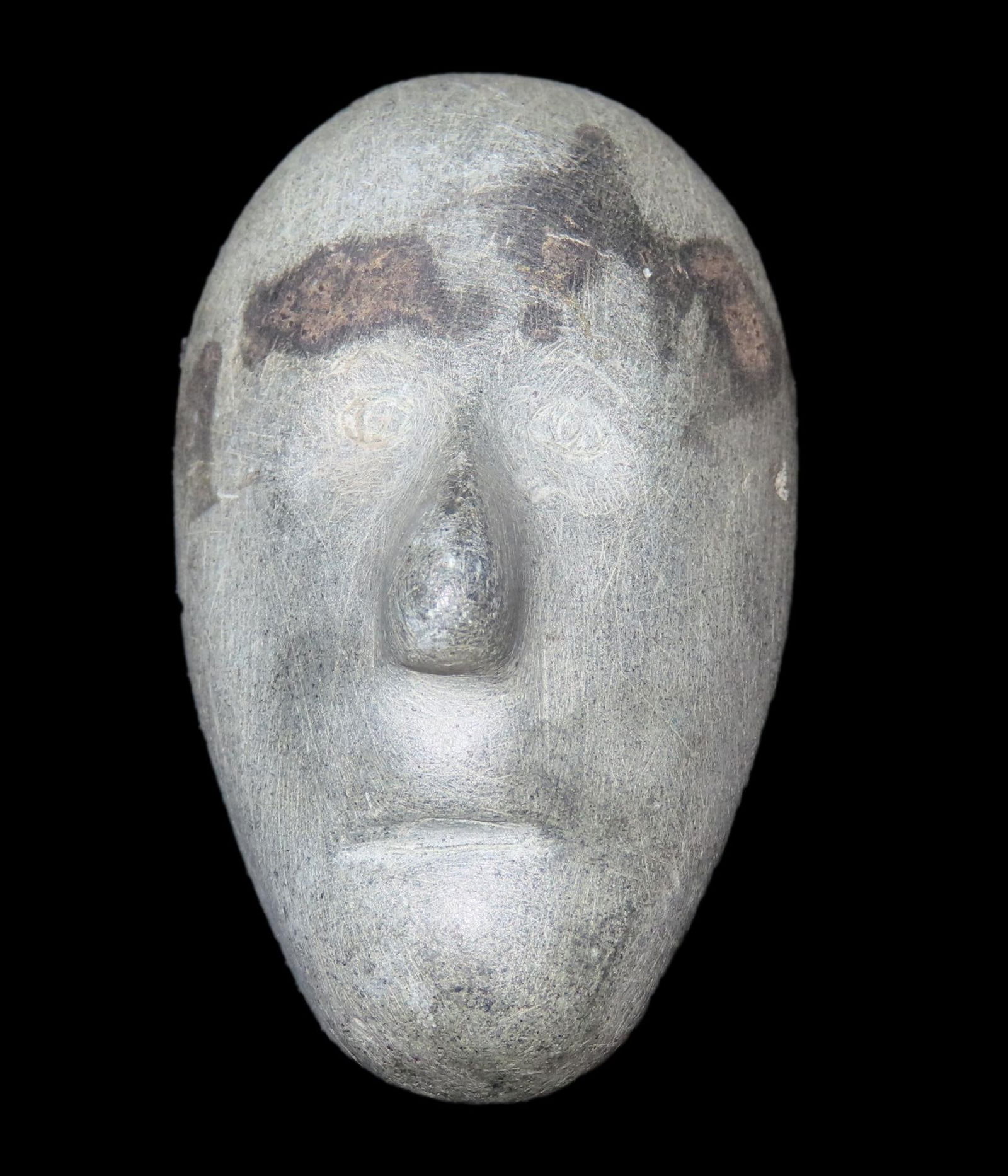 2 3/8" Pre-Columbian Detailed Stone Effigy Head, South America (1 of 6)