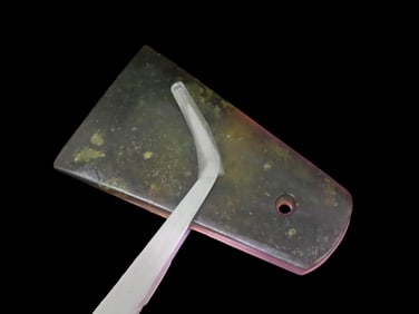 2 13/16" x 1 5/8" Neolithic Chinese Jade Pendant, Semi Translucent