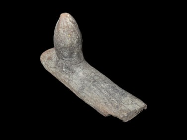 Pre Columbian Pottery Effigy Stamp In Ecuador South America