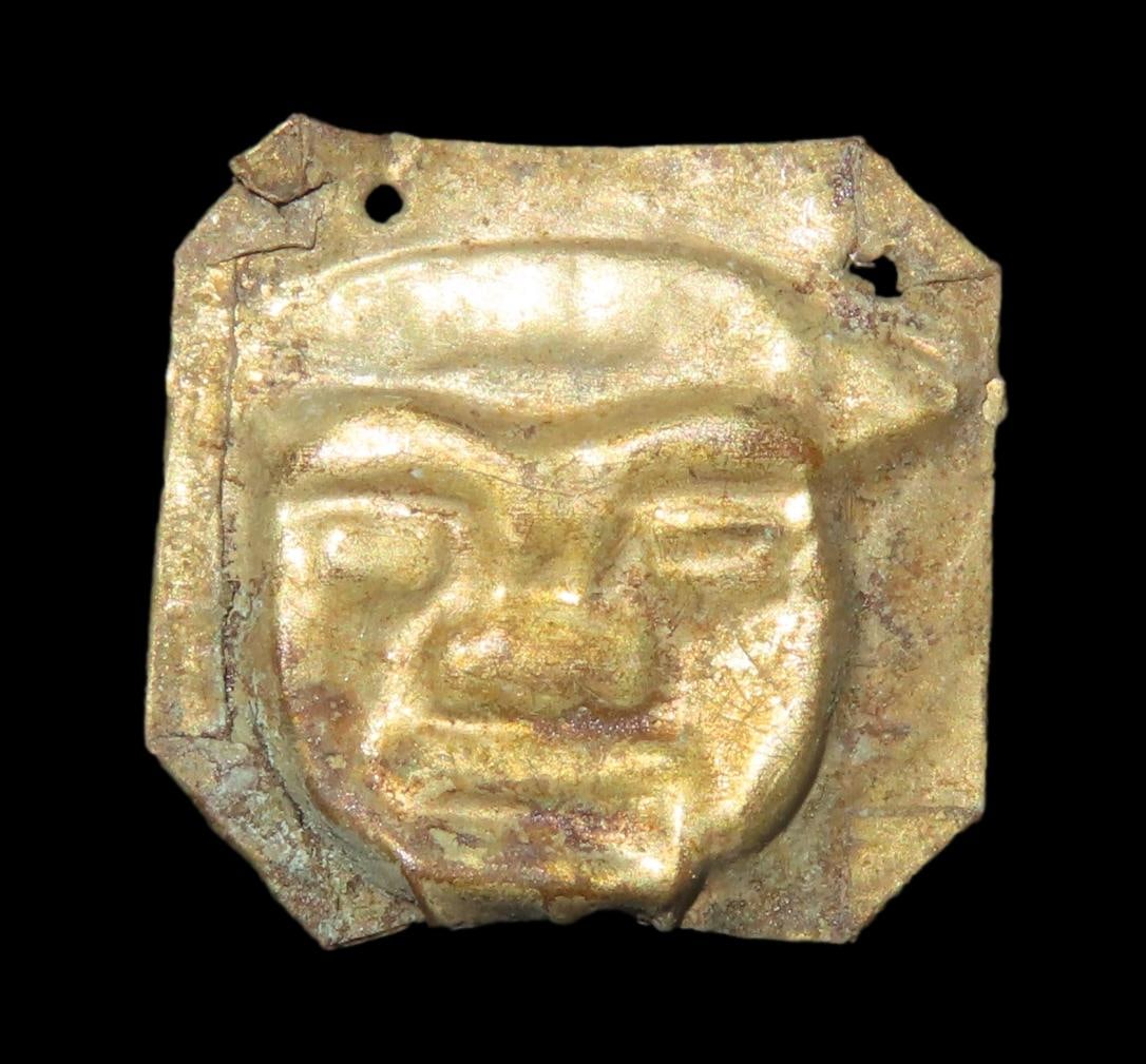 Pre Columbian Tairona Gold Maskett South America Double Sided (1 of 4)