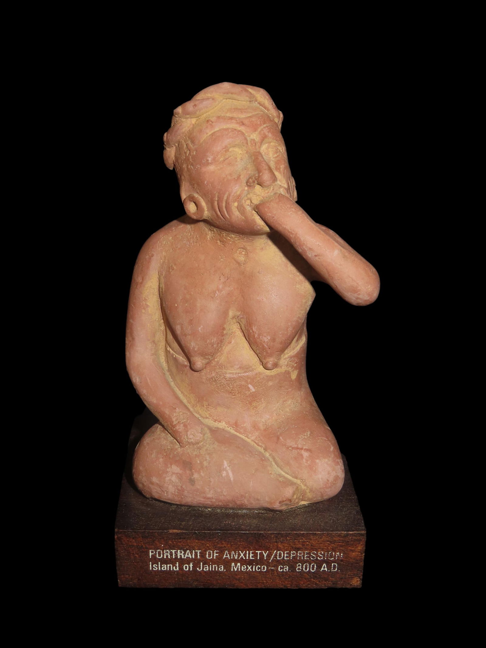 Pre Columbian Portrait Anxiety/Depression Jaina, Ca. 800 A.D.: Pre Columbian Portrait Anxiety/Depression Jaina, Ca. 800 A.D.
