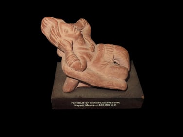 Pre Columbian Portrait/Figure Anxiety/Depression Nayarit Mexico Ca. 400-8-- A.D.