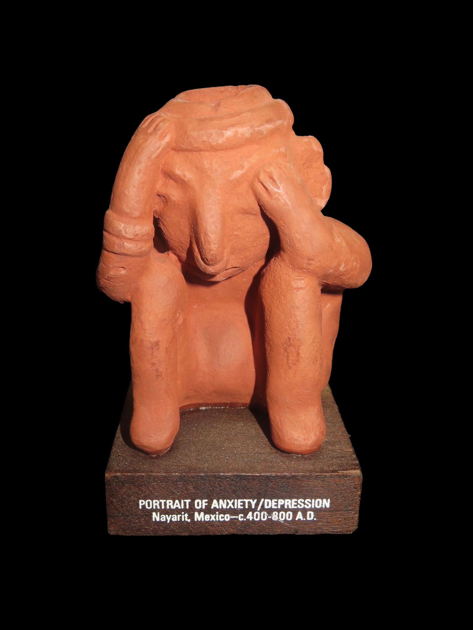 Pre Columbian Portrait/Figure Anxiety/Depression Nayarit,Mexico Ca. 400-800 A.D. (1 of 7)