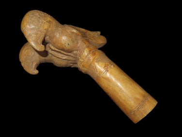 7 7/8" X 3 1/4" Double Bird Effigy Scepter, Motley COA, Found in Central America