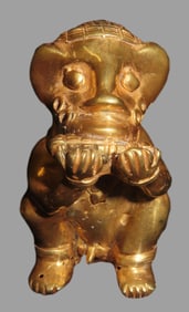 1 3/4" X 2 15/16" Zoomorphic Figure, Motley COA, Found in Columbia