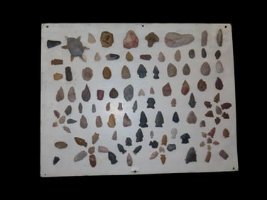 22" X 17" Frame of Arrowheads