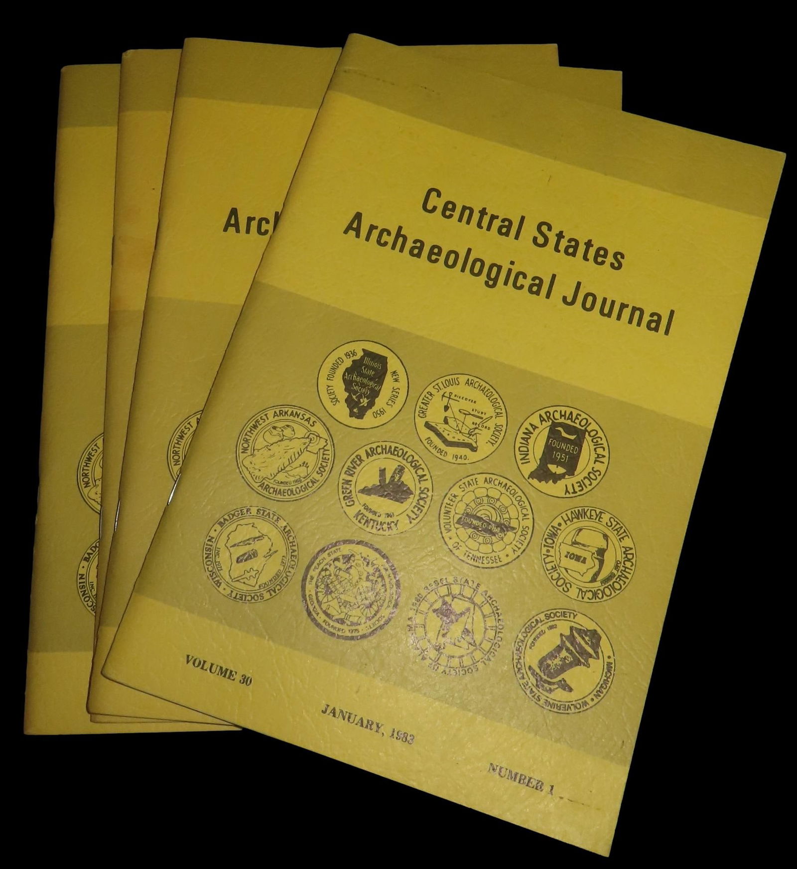 Central States Archaeological Journal Complete Set Of 4 1983 (1 of 3)