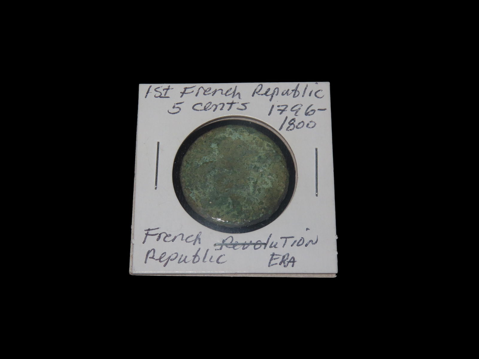 French Republic 5 cents 1796-1800 French Revolution Era Antique Coin (1 of 3)