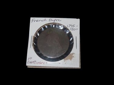 French Dupre 1795-1800 10 Centimeter Antique Coin