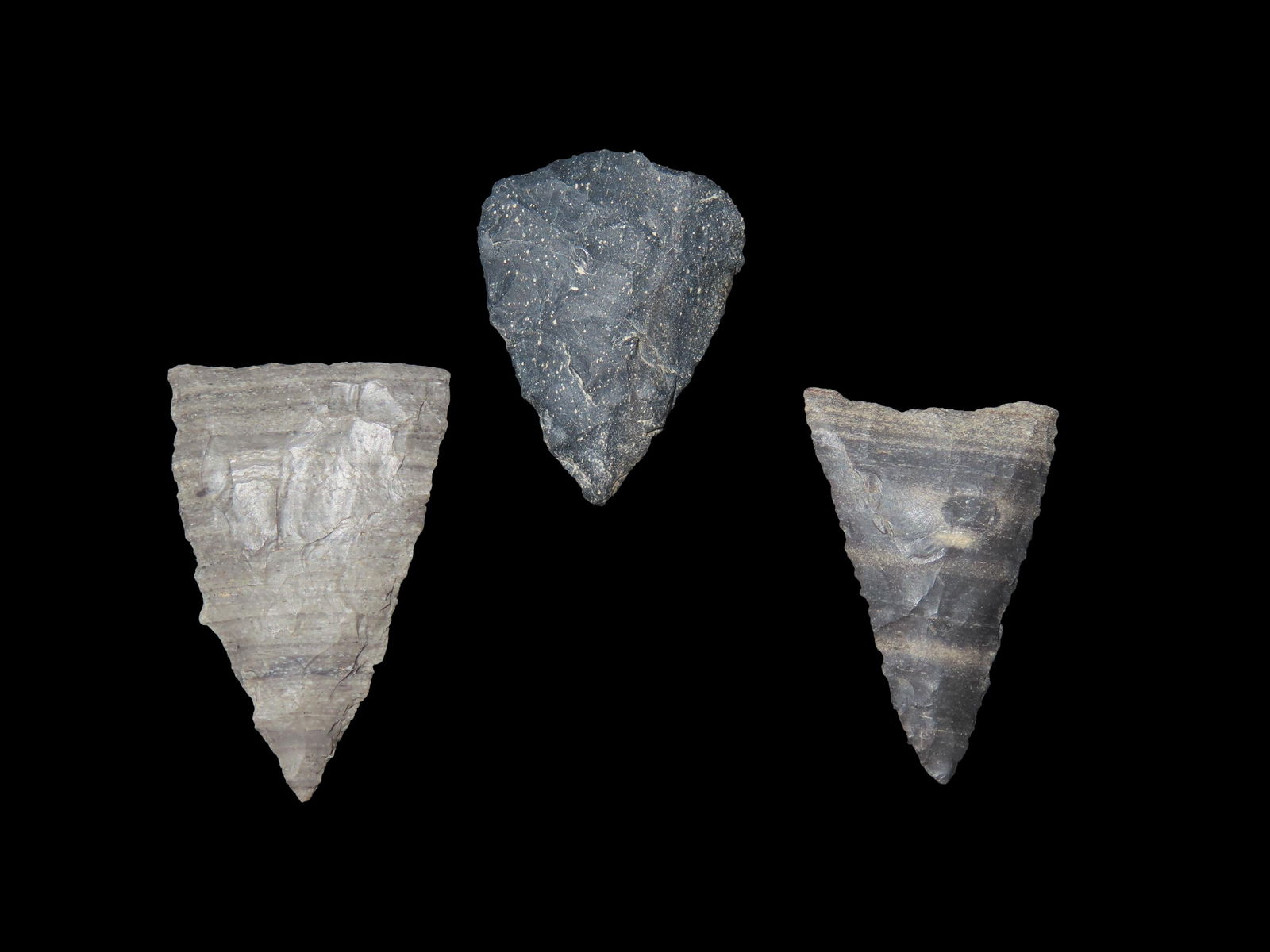 Set Of # Early Triangular Points 9000-7000 Years B.P. Comanche Co. Texas (1 of 3)