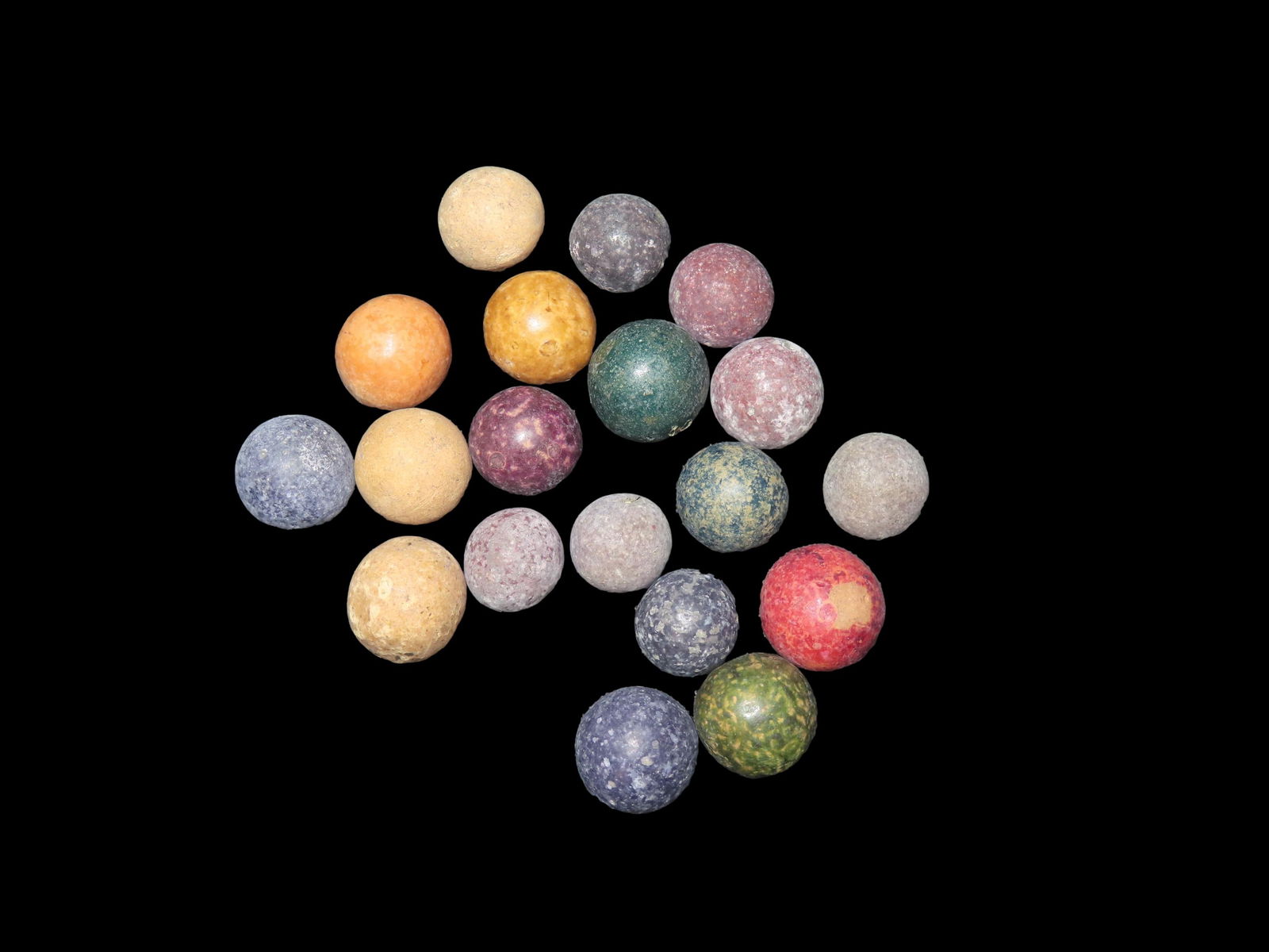 Collection Of Early Marbles Clay 1830's-1920's (1 of 4)