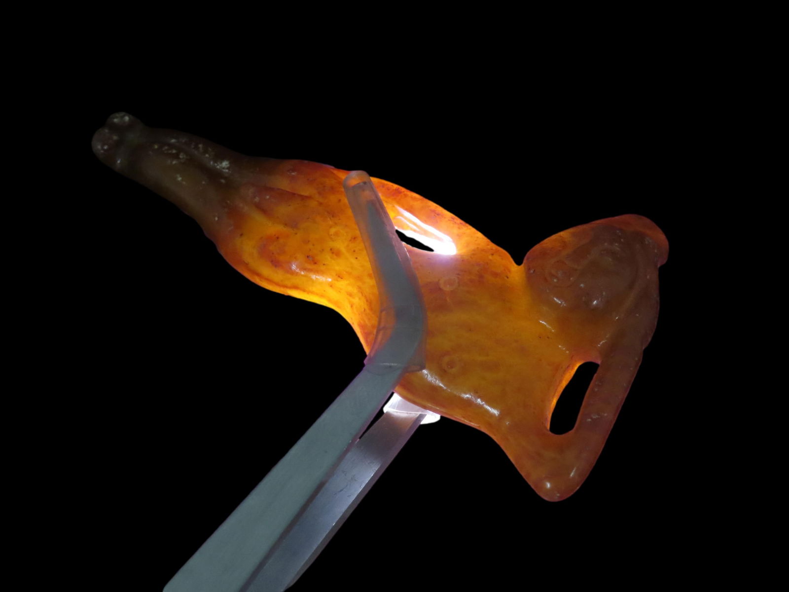 Old Chinese Hongshan Culture Jade Effigy Carving Pendant (1 of 7)