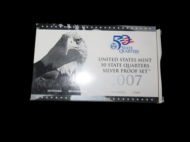 United States Mint 50 State Quarters Silver Proof Set 2007