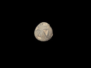 Effigy Bead Of An Temple Mound  Pre Columbian Bead Nicely Engraved Machalilla Culture 1500-BCE to