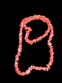 15" Red And Pinkish Rare Fossilized Coral Found In Tibet