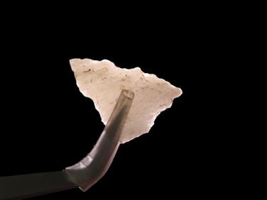 Lot of 2 Alamance Paleo Points10,000-8,000 PB Crystal Quartz Found In Massachusetts: Engstrom