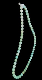 Strand Of Pressed Turquoise Disc Beads