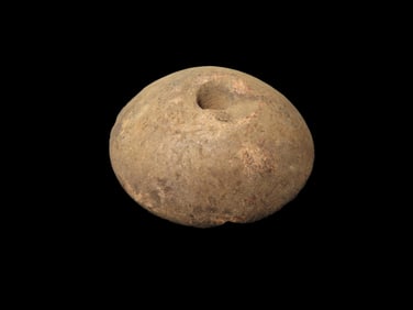 Large Clay Neolithic Spindle Whorl Bead Africa