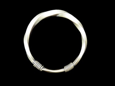 Asia Silver Bracelet With Unique Design Stamped