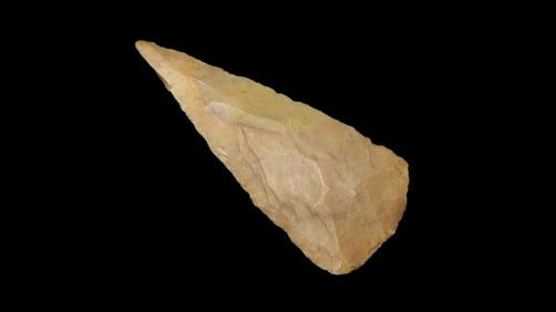 1 1/2" Fort Ancient Pt., found in in 1929 near Ashland, Boyd Co., Kentucky, Ex Jeff Thompson