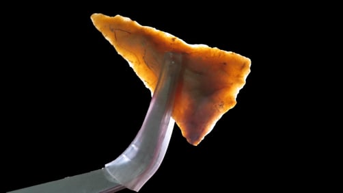 1 1/4" Fort Ancient Pt., found in in 1929 near Ashland, Boyd Co., Kentucky, Ex Jeff Thompson