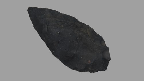 2 3/16" Leaf Blade, found in the Midwest, Ex Jeff Thompson Collection