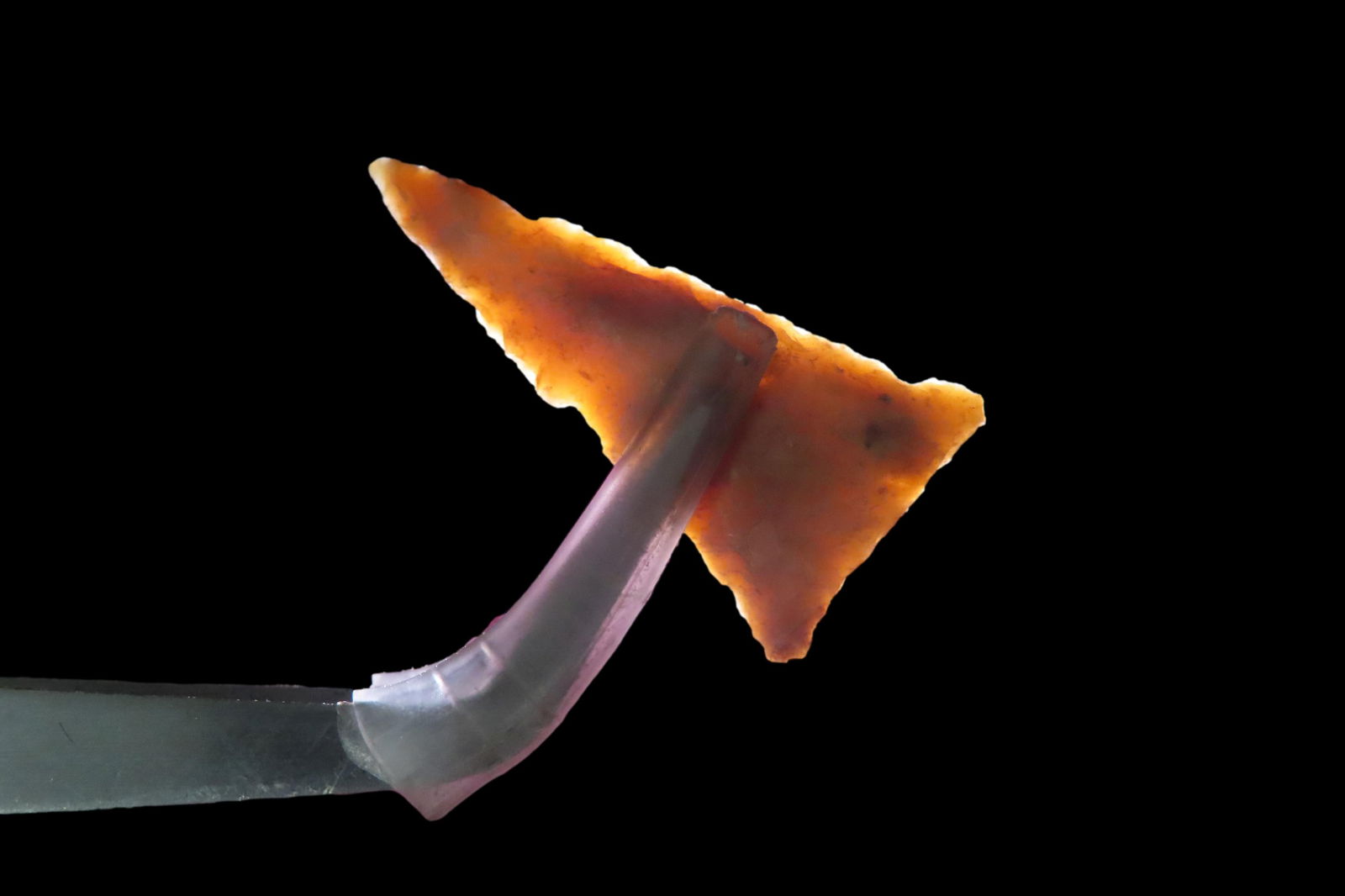 1 1/4" Fort Ancient, found in 1929 near Ashland, Boyd Co., Kentucky, Ex Jeff Thompson Collection (1 of 5)