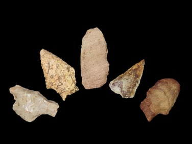 Group of 5 Pts found in Florida and Georgia, Ex Jeff Thompson Collection