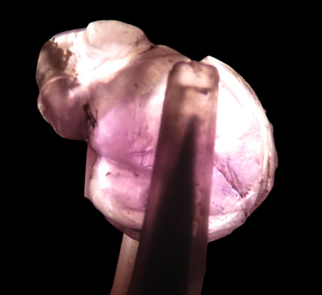 3/4' Pre-Columbian Frog Effigy Bead Pendant, Fluorite, Guatemala: 3/4" Pre-Columbian Frog Effigy Bead Pendant, Fluorite, Guatemala