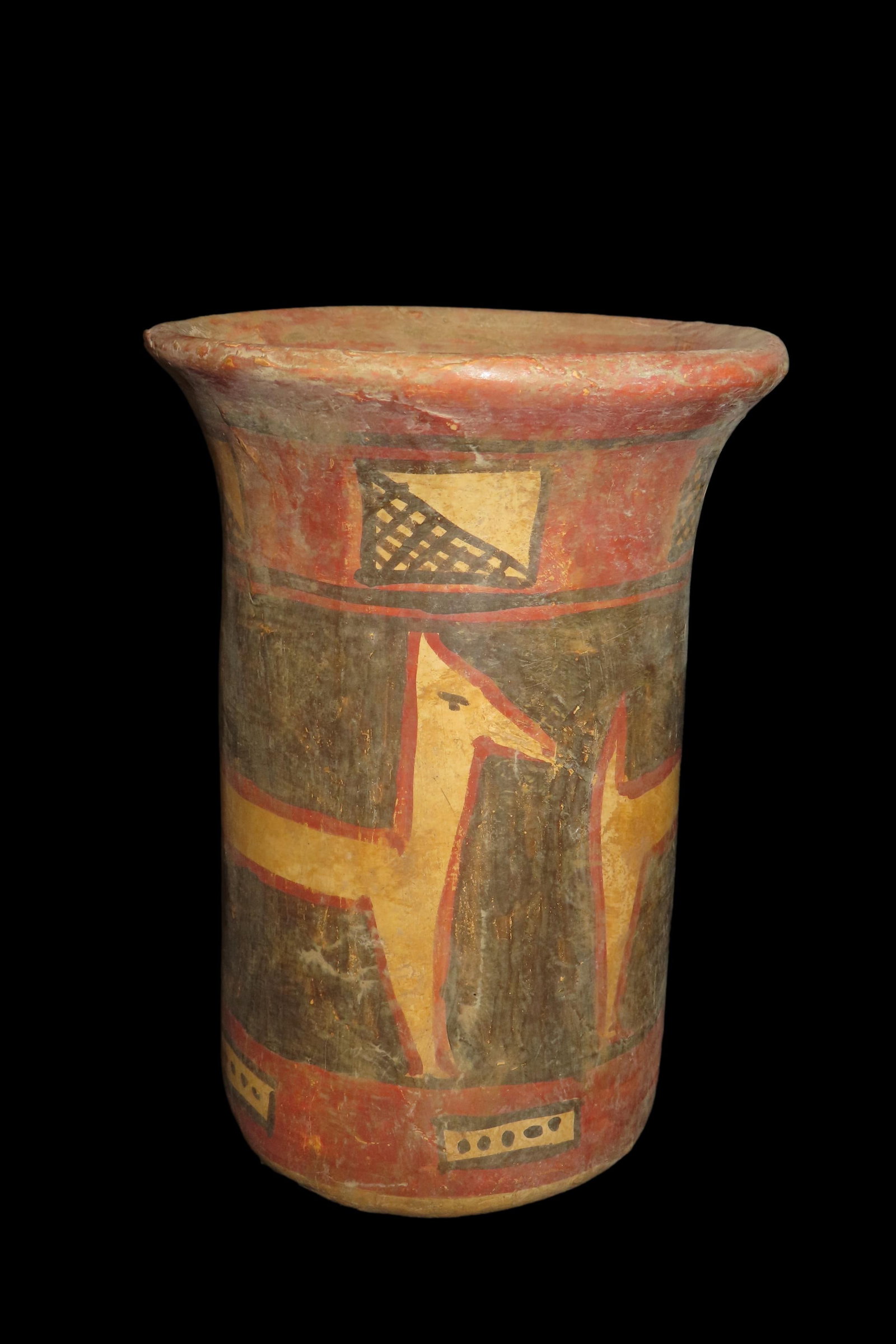 6' x 6 3/8' Pre-Columbian Tuza Narino Cylinder, Painted Design, 800 - 1500 CE (1 of 6)