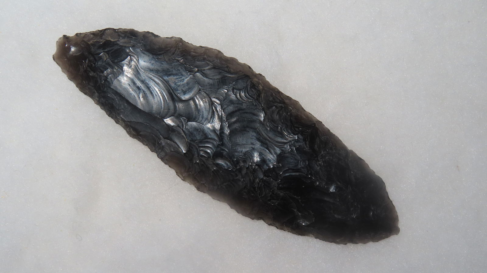 5' Archaic Bi-Pointed Blade, Found in the 1960's in Klamath County, Oregon, Ex. Tim Tyree Collection: 5" Archaic Bi-Pointed Blade, Found in the 1960's in Klamath County, Oregon, Ex. Tim Tyree Collection