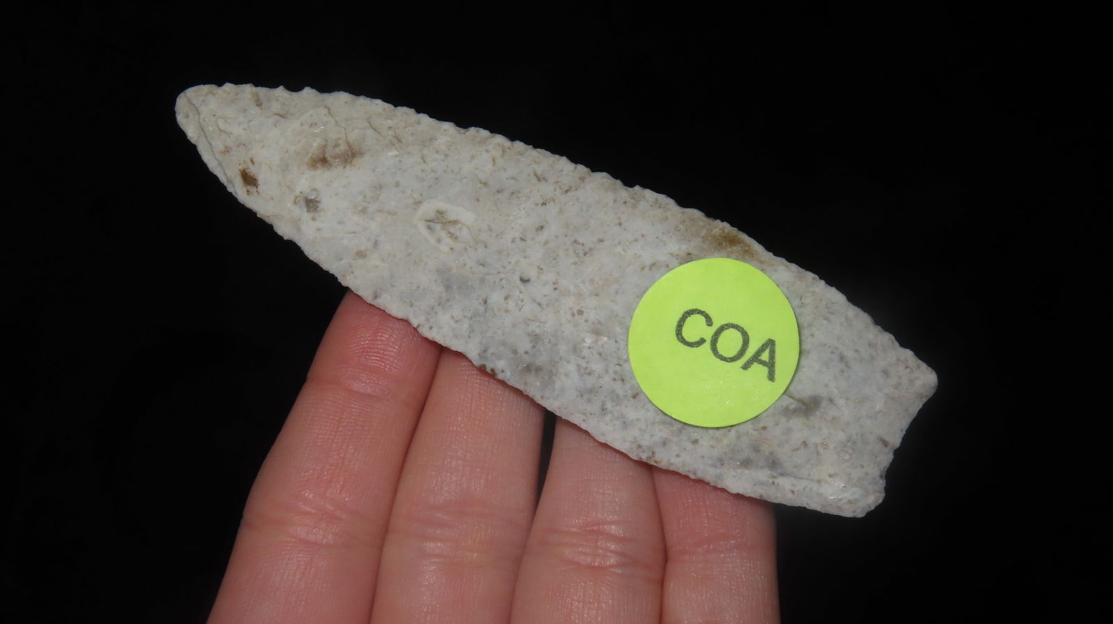 3 7/8" Angostura, Rogers, Meadows, Motley COA's, Found in Howard County, Missouri: 3 7/8" Angostura, Rogers, Meadows, Motley COA's, Found in Howard County, Missouri