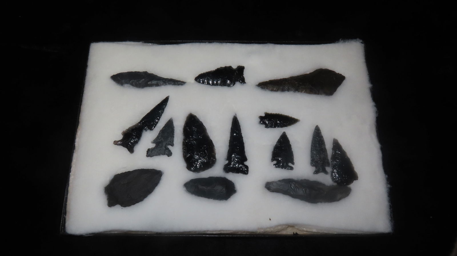 12" x 8" Frame Containing 15 Points from Harney County, Oregon: 12" x 8" Frame Containing 15 Points from Harney County, Oregon