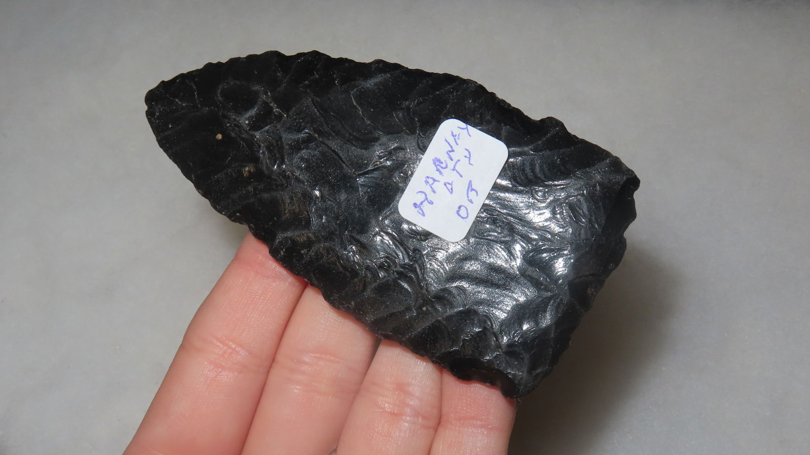 3 3/4' Obsidian Blade, Oregon: 3 3/4" Obsidian Blade, Oregon