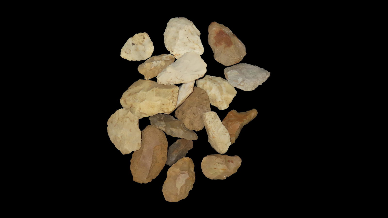 Lot of Flint Scrapers, Points, and Flint Tools, Great for Study Pieces (Chert Material Types of (1 of 4)