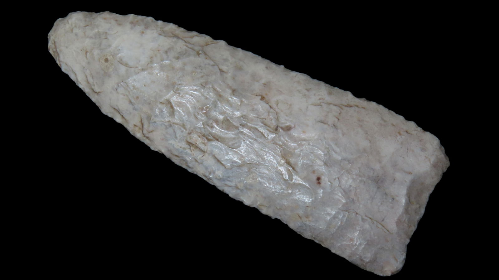 3 3/4" x 1 3/8" Archaic Knife, Burlington Chert, Boone Co., Missouri, COA Motley and Leithoff (1 of 8)