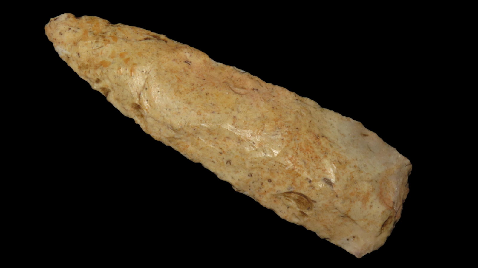 5" x 1 1/2" Archaic Knife, River-Stained Burlington Chert, Osage Co., Missouri, COA Mothley and (1 of 8)