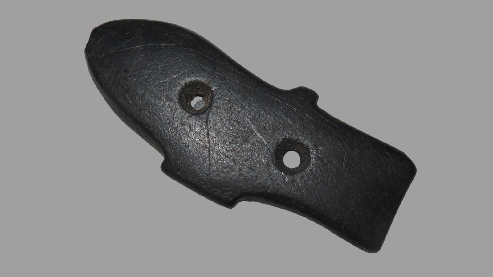 3 1/4" x 1 3/8" Effigy Gorget, Motley/Leithoff COA, Canal Coal, Lewis Co., Kentucky (1 of 7)