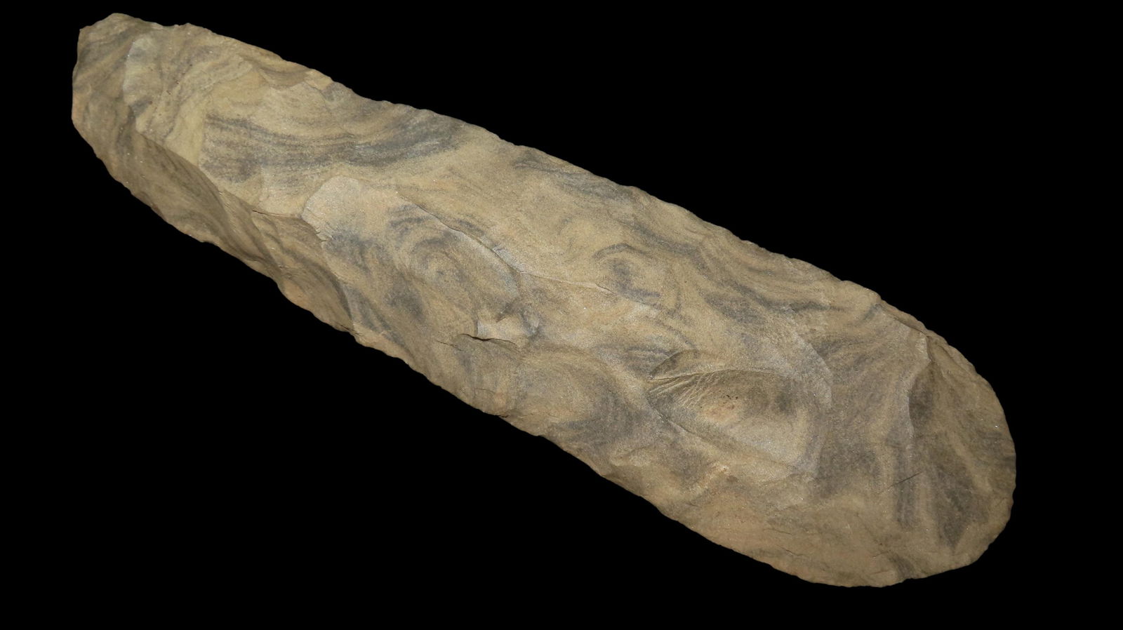 9 15/16" Amazing Flint Southern Spade, Swirly Sparkling Chert, Lauderdale Co., Alabama, Ex. Dickey (1 of 7)