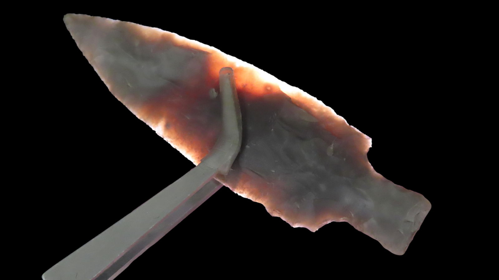 3 7/8" x 1" Lange, Dickey COA, Edwards Plateau (Georgetown) Chert, Williamson Co. Texas, Ex. Donald (1 of 9)