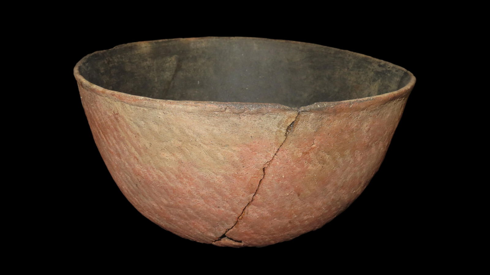 9 1/2 Diameter, Black on Red Coiled Southwest Pottery Vessel, New Mexico: 9 1/2 Diameter, Black on Red Coiled Southwest Pottery Vessel, New Mexico