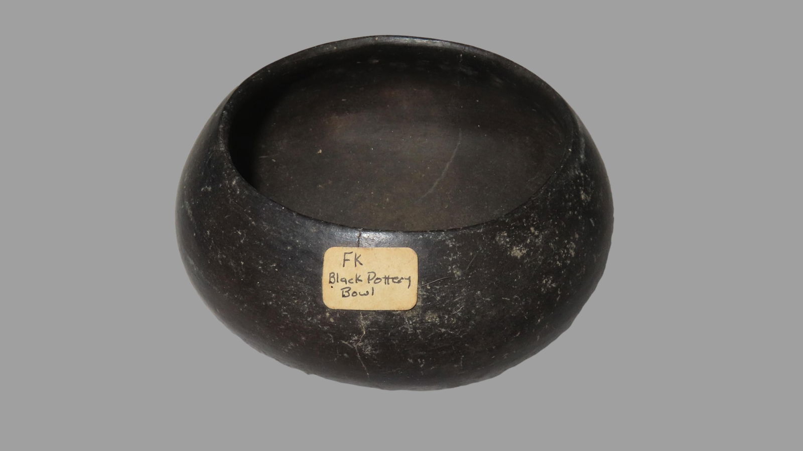 4 12" Diameter, Black Pottery Bowl, Southwest USA, Nice Thin Walls (1 of 6)