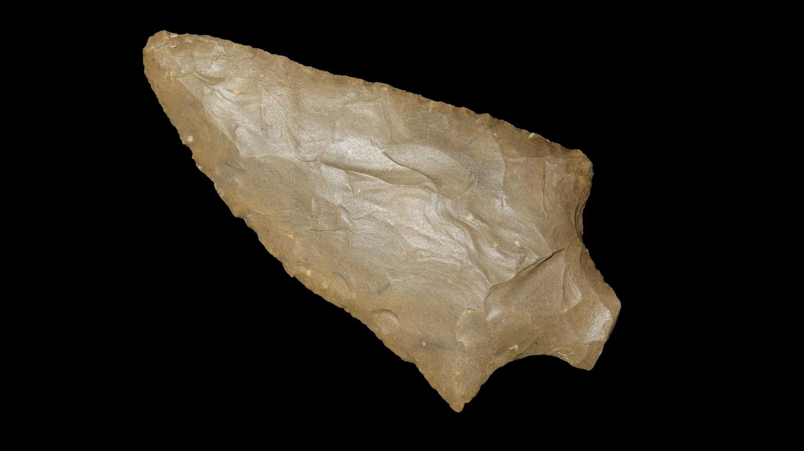 3 3/8" Jasper Pickwick, Hardin Co., Tennessee, Good Size, Material and Edgework, Ex. Jim Lee, Ex. (1 of 6)